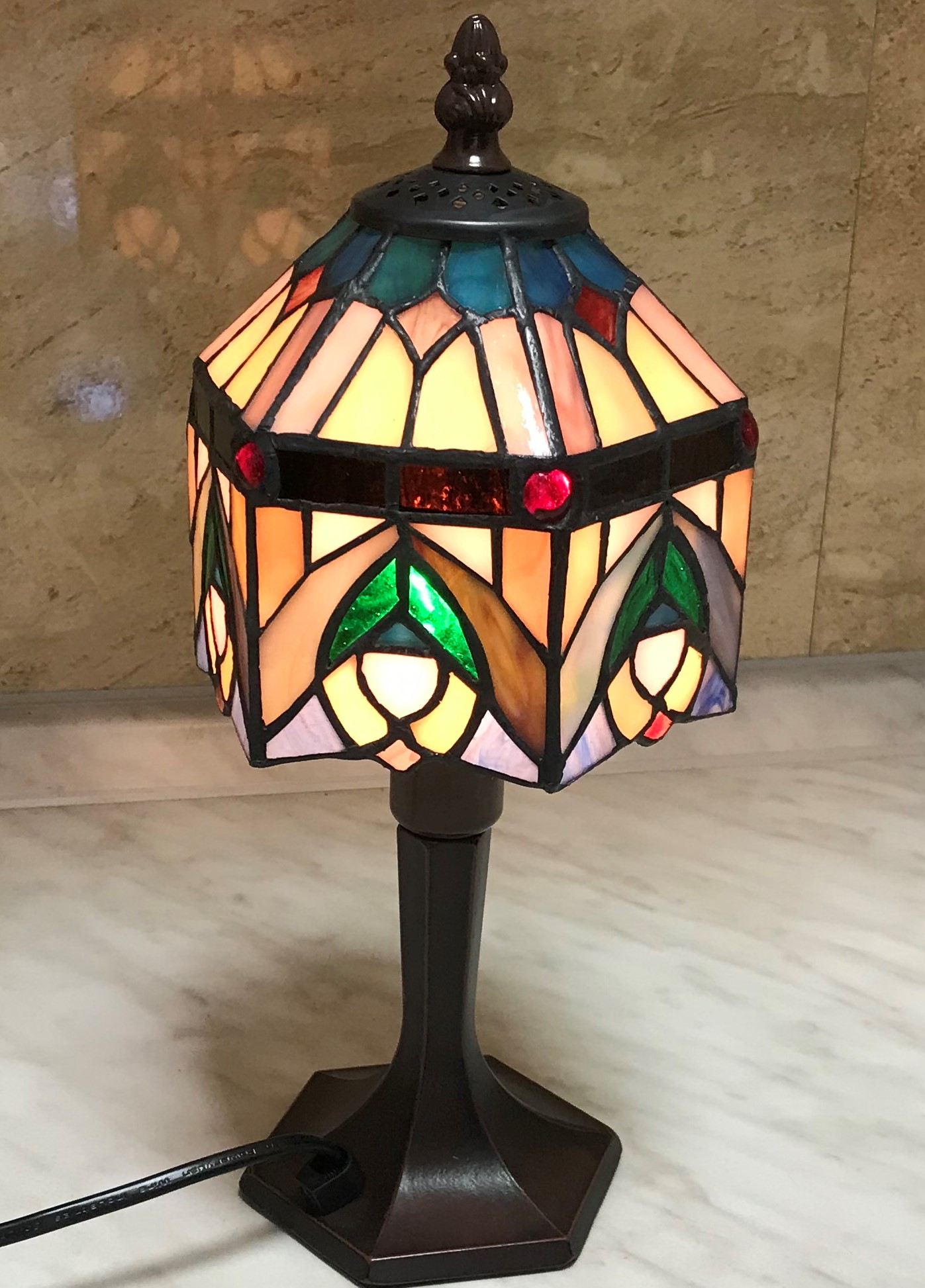 vitrazova stolova tiffany lampa tf510
