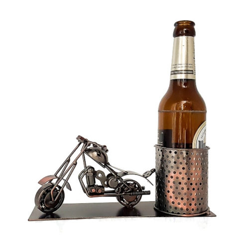 kovovy stojan na vino motorka